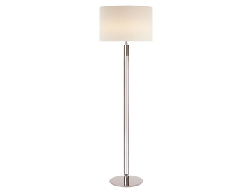 RIGA - Metal and glass floor lamp with linen shade by Visual Comfort Europe - view 3